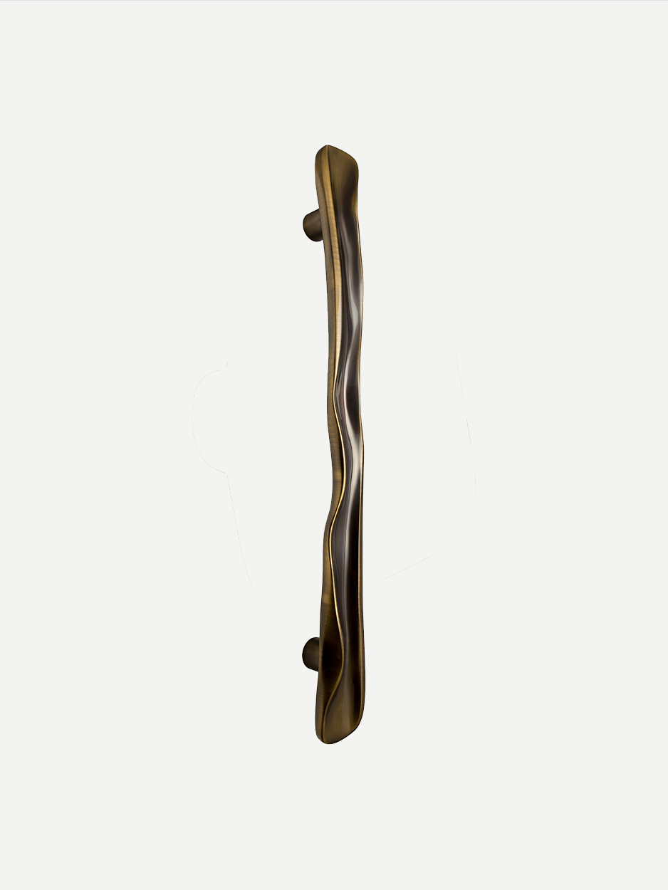 Handcrafted brass door handle for luxury projects