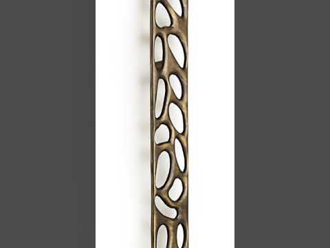 Crater door handle in a 4 feet length with a glossy bronze finish.