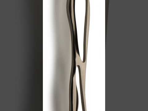 Video of REFLECTIONS Door Handle by Glitters Hardware - Chrome finish showcasing the handle’s highly polished design and duality. Perfect for luxury front door entries in villas."